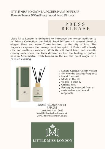 Paris Diffuser Launch Press Release