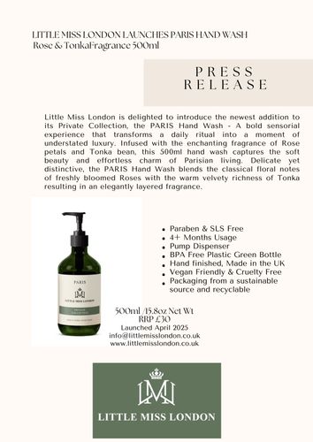 Paris Hand Wash Launch Press Release