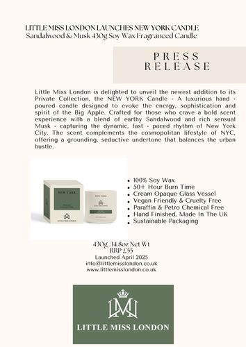 New York Candle Launch Press Release
