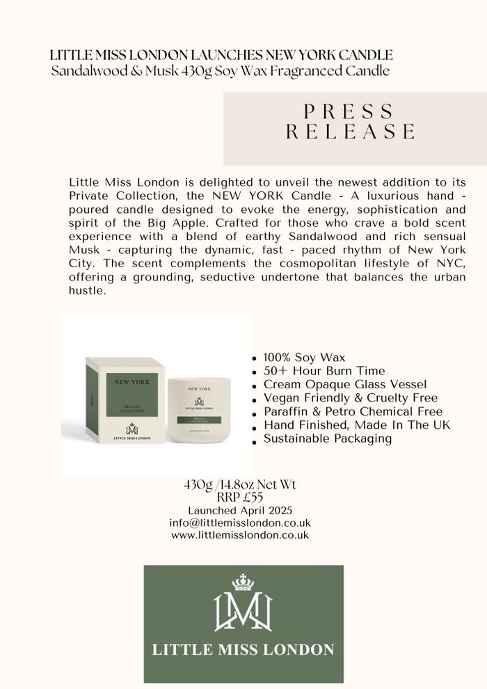 New York Candle Launch Press Release