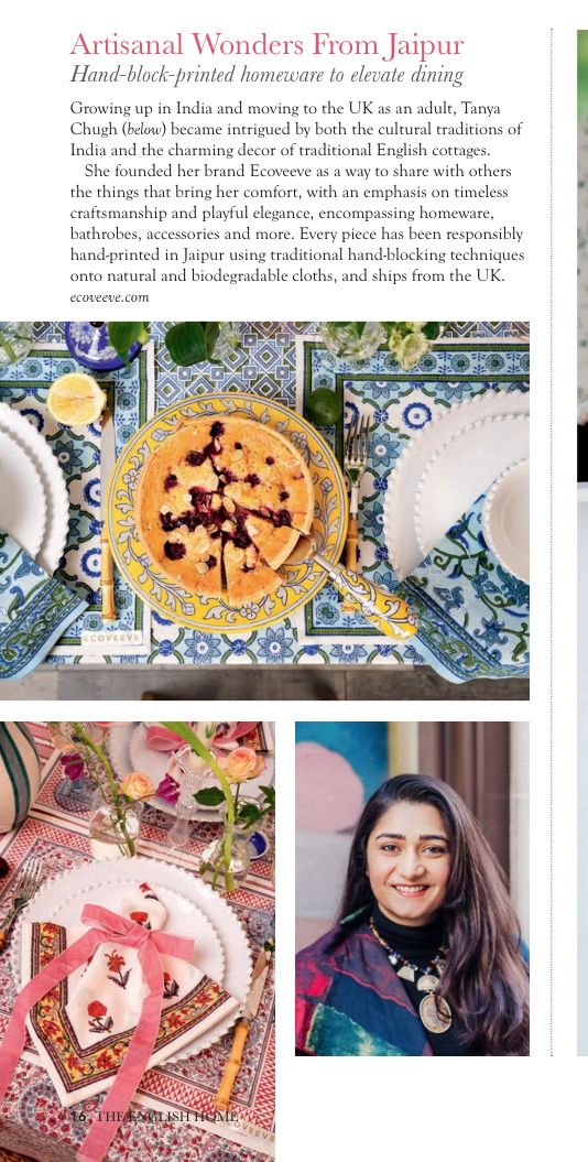 Ecoveeve in The English Home Magazine
