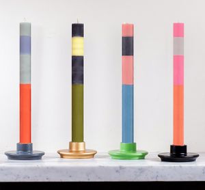 NEW! ABSTRACT Striped Eco Dinner Candles