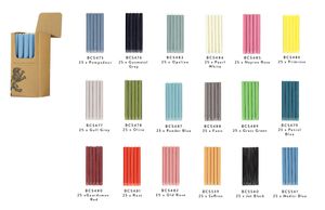 NEW! Bulk Packs 25 Solid Eco Dinner Candles