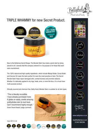 Triple whammy in awards for Bettyhula's new balm