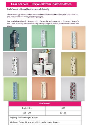 Art on Scarves Recycled Bottle Scarves