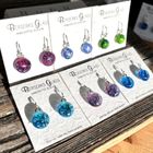 Handcrafted fused glass Drop Earrings