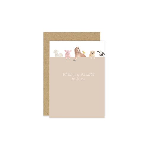 Hello Little One Farmyard Card