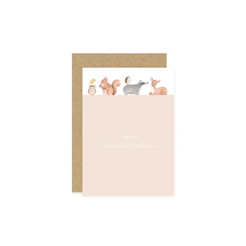 Hello Little One Woodland Card