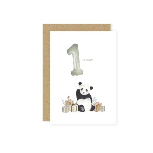 1st Birthday Card - Panda