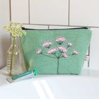 Embroidered make up bag - Wild Parsley