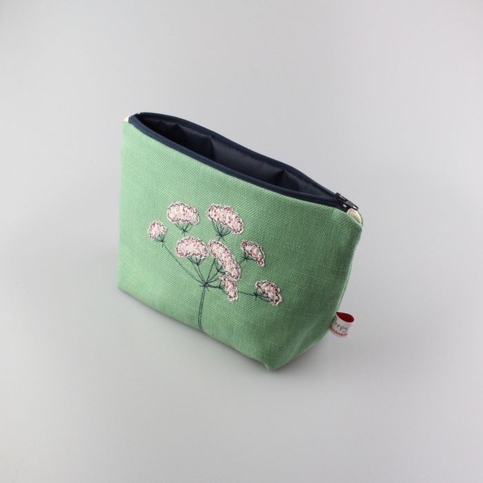 Embroidered make up bag - Wild Parsley