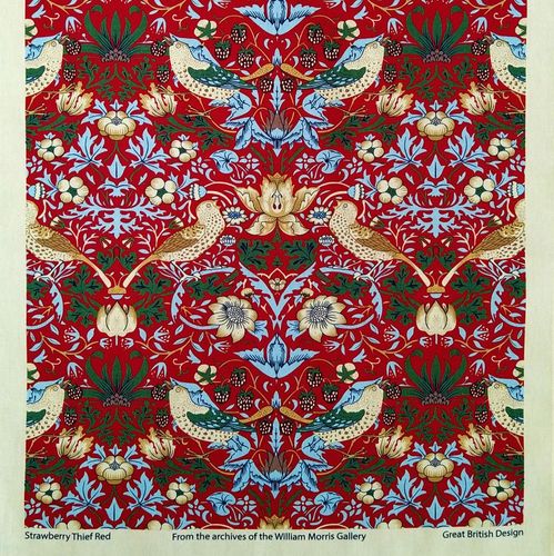 William Morris Strawberry Thief  Red