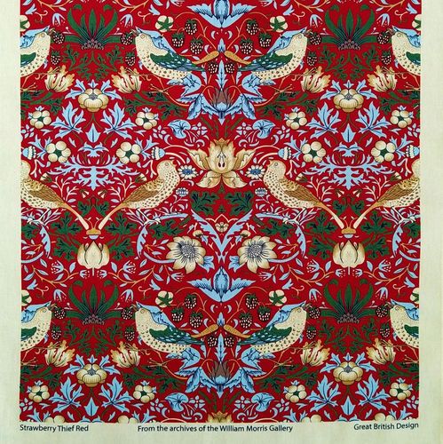 William Morris Strawberry Thief  Red