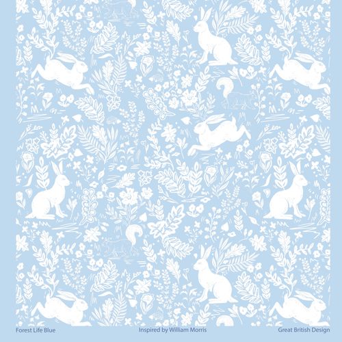 William Morris Inspired Forest Life Blue