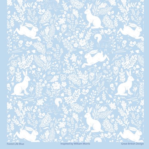William Morris Inspired Forest Life Blue