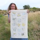 Cups and Mugs Tea Towel