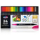 24 Duotip Brush & Fineliner Pens
