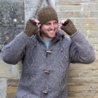 Handknit wristwarmers, mitts and mittens.