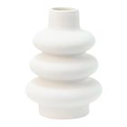 Circular Ceramic Vase - White
