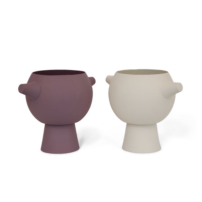 Luxe Collection Circular Vase - Matt Pink