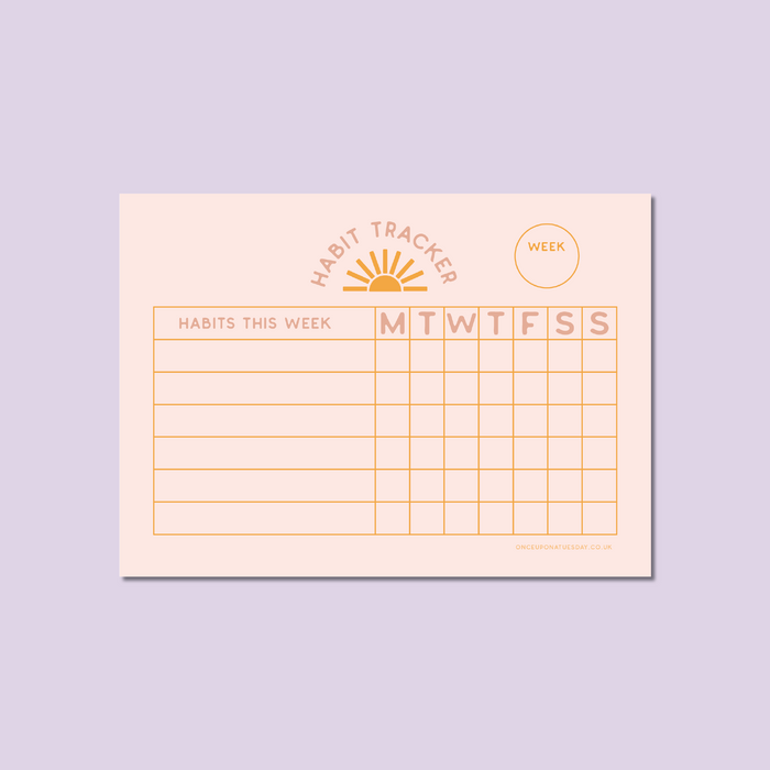 Weekly Habit Tracker Pad | A6