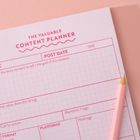 Social Media Content Planning Pad | A5 | Pink Grid