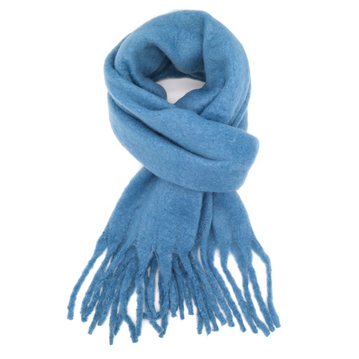 SF051 Thick Plain Scarf Denim