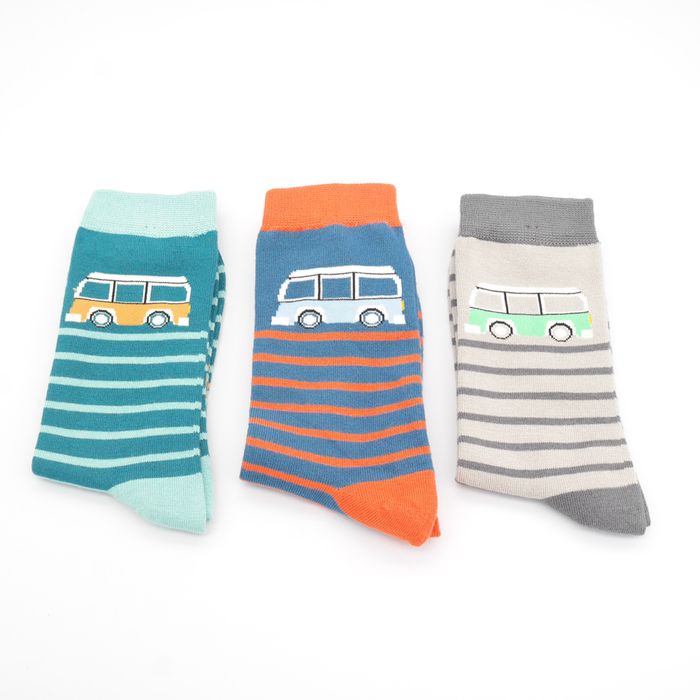 BH007 Mr Heron Camper Stripes Socks Box