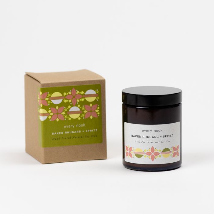 Baked Rhubarb + Spritz scented candle