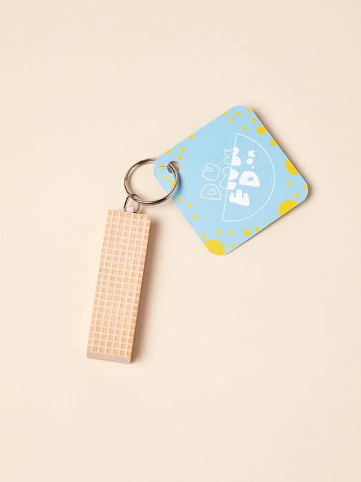 Pink Wafer Keyring