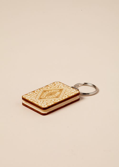 Custard Cream Keyring