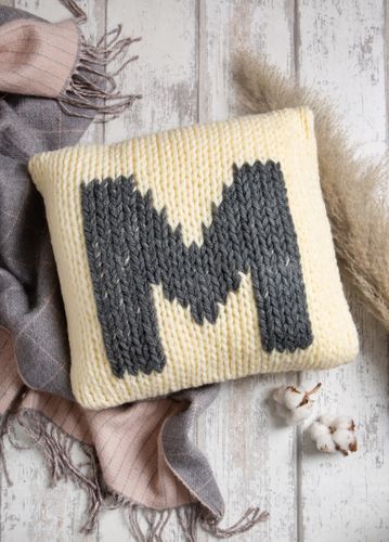 Monogram Cushion Cover Knitting Kit