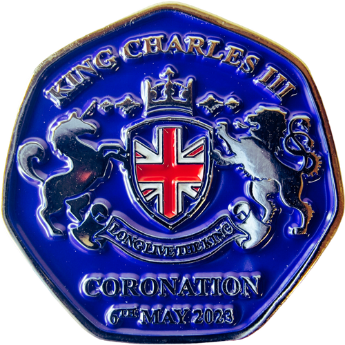 ‘Long Live The King’ King Charles III Coronation 50p Shaped Coin