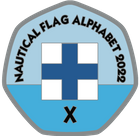 Letter X – Nautical Flag Alphabet 2022 50p Shaped Coin