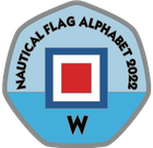 Letter W – Nautical Flag Alphabet 2022 50p Shaped Coin