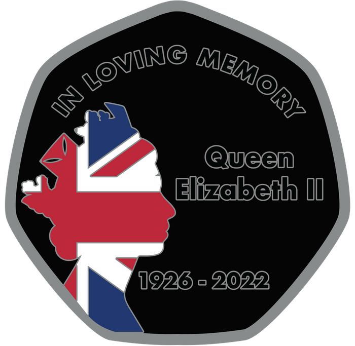 In Loving Memory Queen Elizabeth II 1926 – 2022 50p Shaped Coin *IN STOCK*