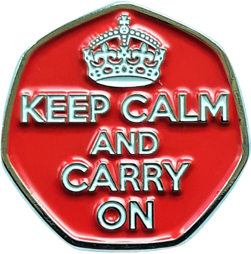 Keep Calm and Carry On 2022 50p Shaped Coin