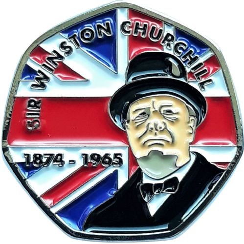 Sir Winston Churchill 2022 50p Shaped Coin