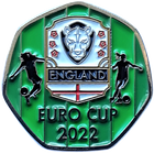 England Ladies Euro Cup 2022 50p Shaped Coin