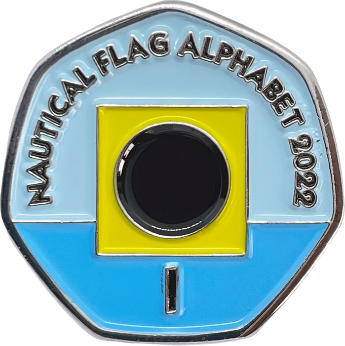 Letter I – Nautical Flag Alphabet 2022 50p Shaped Coin