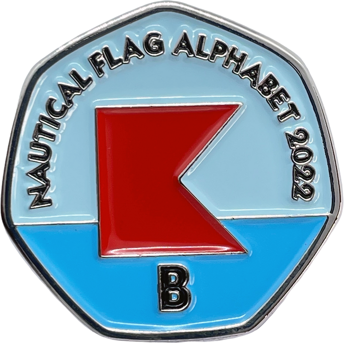 Letter B – Nautical Flag Alphabet 2022 50p Shaped Coin