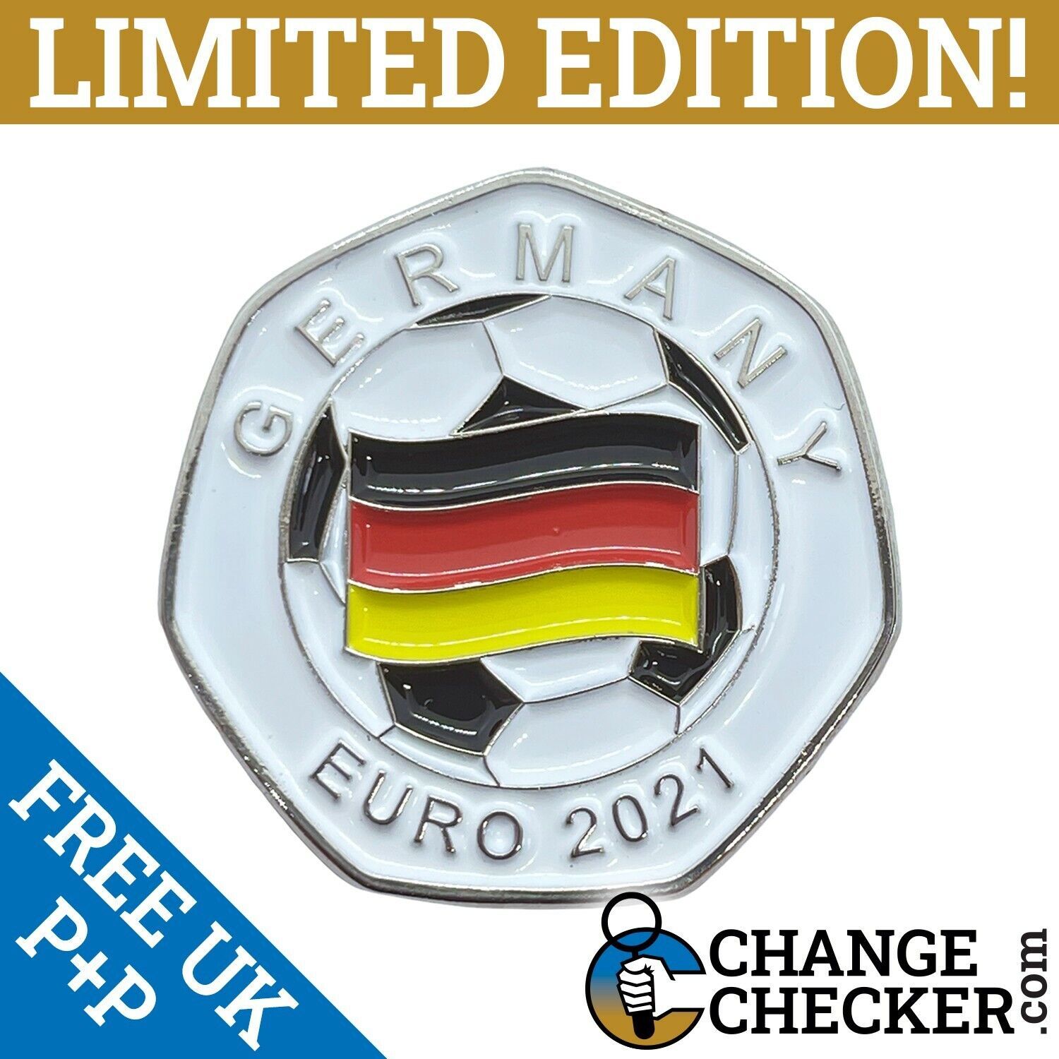 Germany EURO 2021 Football 50p Shaped Coins