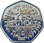 Happy Birthday (Starburst) 2021 50p Shaped Coin