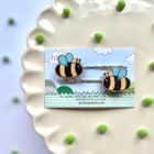 Wooden Bee Hairclips