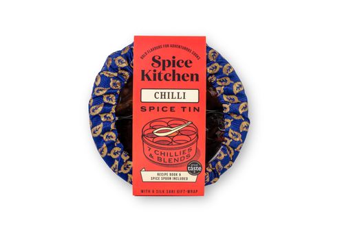 Chilli Spice Tin with Silk Sari Wrap