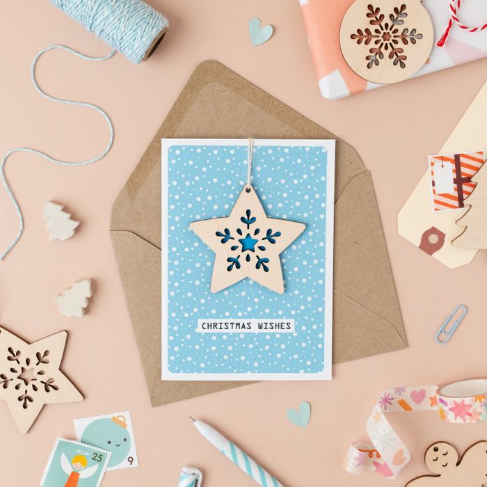 Frosted Star Christmas Card