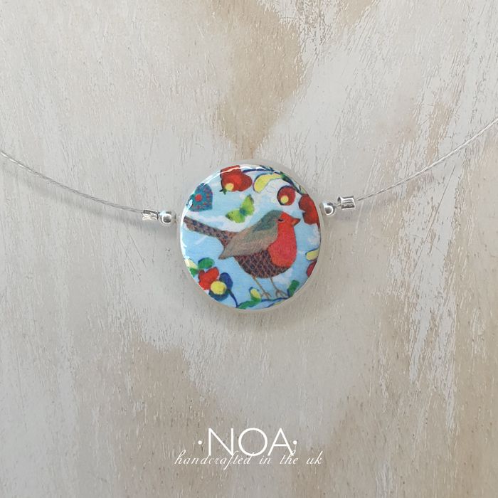 Ceramic Robin Necklace