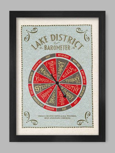 Lake District Barometer Poster Print