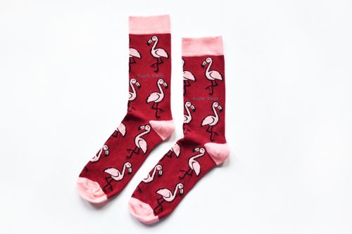 Flamingo Socks | Bamboo Socks | Red Socks | Africa Socks