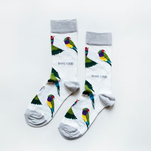 Finch Socks | Bamboo Socks | White Socks | Australian Socks